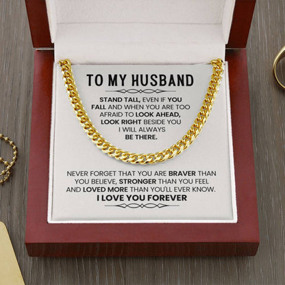 Cuban Link Chain for Husband from Wife – Anniversary, Birthday & Valentine’s Day Gift - Personalize Memories