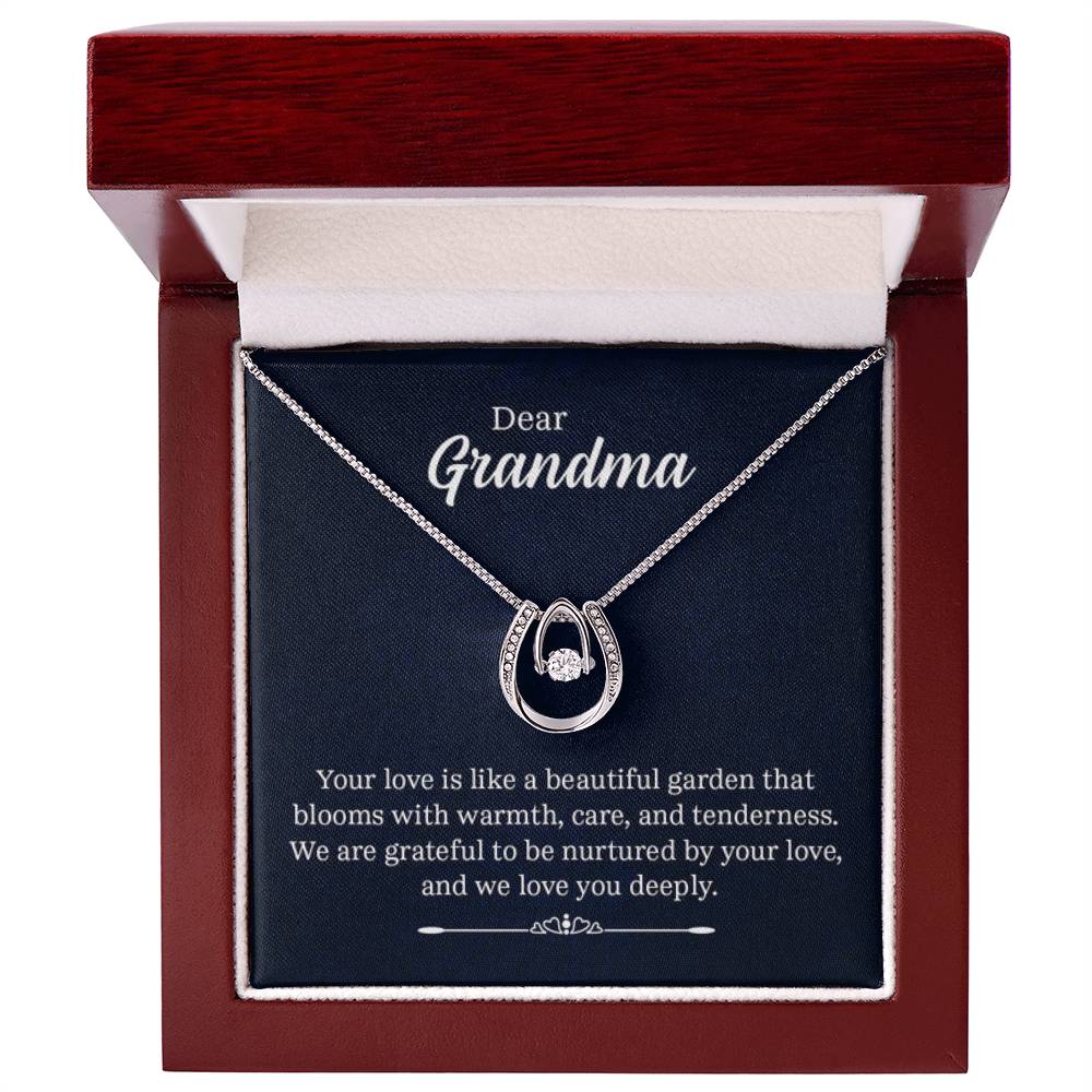 Dear Grandma - Your love is like a beautiful garden - Grandma Gift Grandma - Lucky In Love PARTNER - Personalize Memories