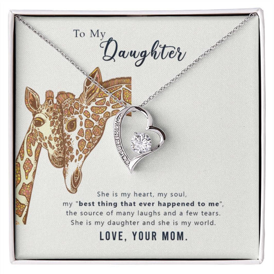 To My Daughter Necklace – Gift for Daughter from Mom – Forever Love Necklace - Personalize Memories