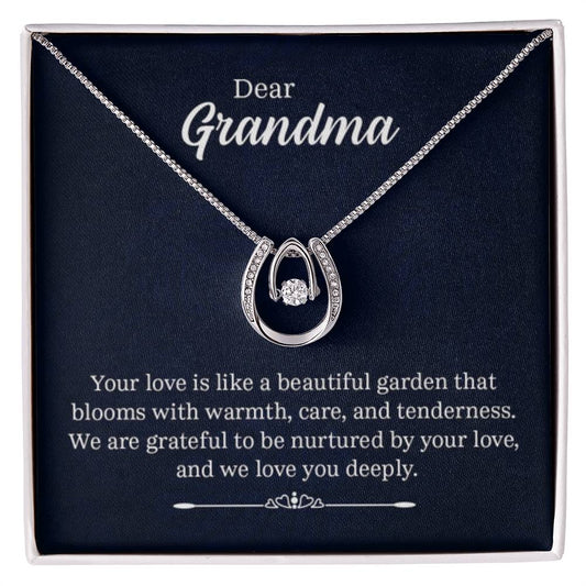 Dear Grandma - Your love is like a beautiful garden - Grandma Gift Grandma - Lucky In Love PARTNER - Personalize Memories