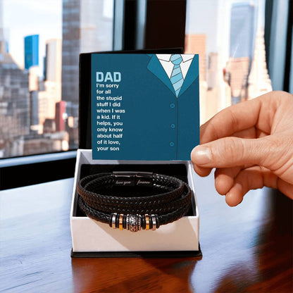 Dad You only know about half of it love - Gift from Son to Dad - Love You Forever Bracelet - Personalize Memories