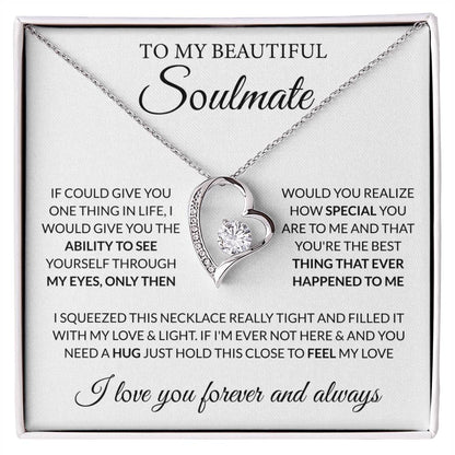 Gift for Soulmate - Feel My Love - Forever Love Necklace - Personalize Memories
