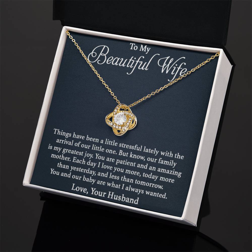 Wife Gift from Husband - Meaningful Jewelry for Valentine’s Day & Special Occasions - Love Knot Necklace - Personalize Memories
