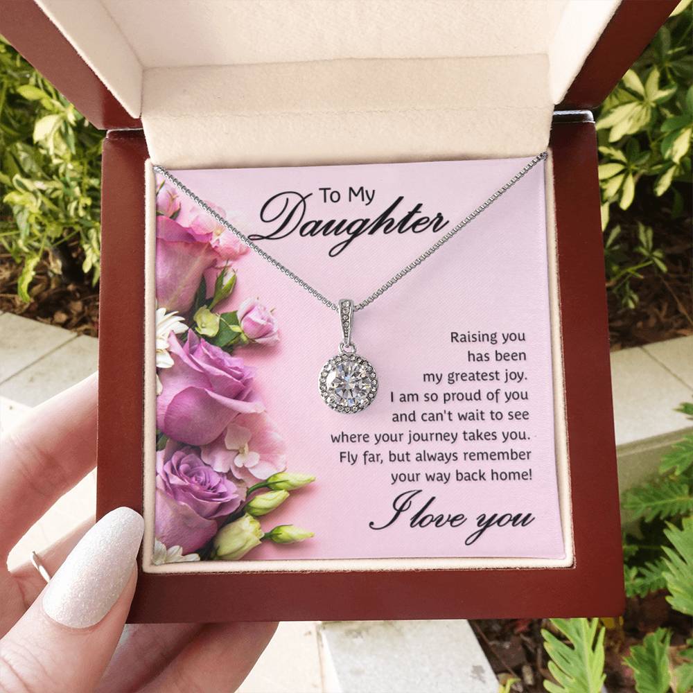 To My Daughter Necklace – Birthday & Graduation Gift Jewelry – Eternal Hope Necklace - Personalize Memories