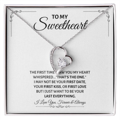 To My Sweetheart Necklace - Gift for Love on Valentine’s Day & Special Days - Forever Love Necklace - Personalize Memories