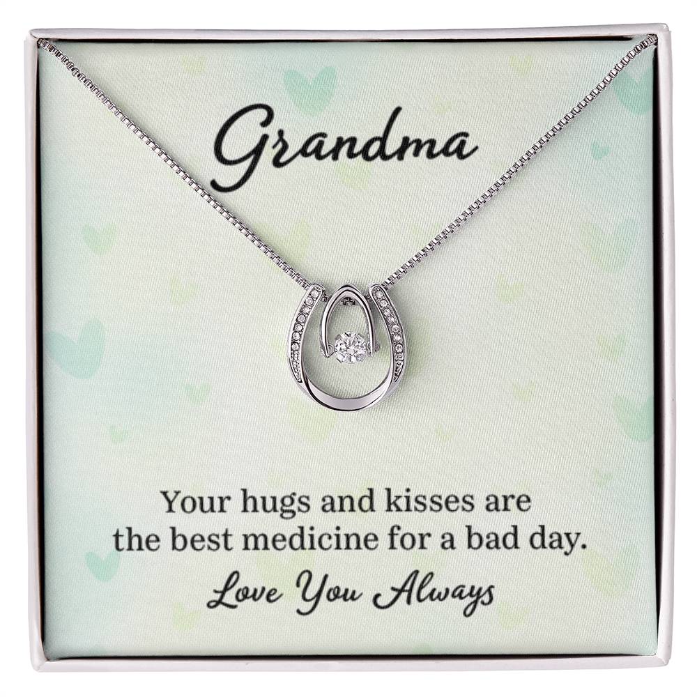 Gift for Grandma - Your Hugs and Kisses Grandma - Lucky In Love PARTNER - Personalize Memories