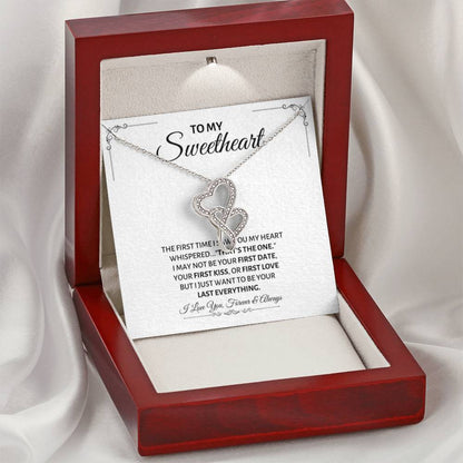 To My Sweetheart Necklace - Gift for Love on Valentine’s Day & Special Days - Heart-to-heart Pendant Necklace - Personalize Memories
