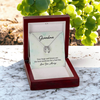 Gift for Grandma - Your Hugs and Kisses Grandma - Lucky In Love PARTNER - Personalize Memories