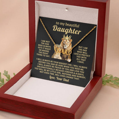 To My Beautiful Daughter Necklace - I will always be your biggest fan - Gift for Daughter from Dad - Scripted Love Necklace - Personalize Memories