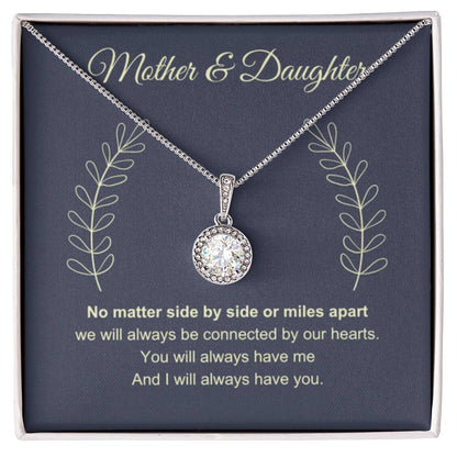 Mother & Daughter - Connected By Hearts - Eternal Hope Necklace - Personalize Memories