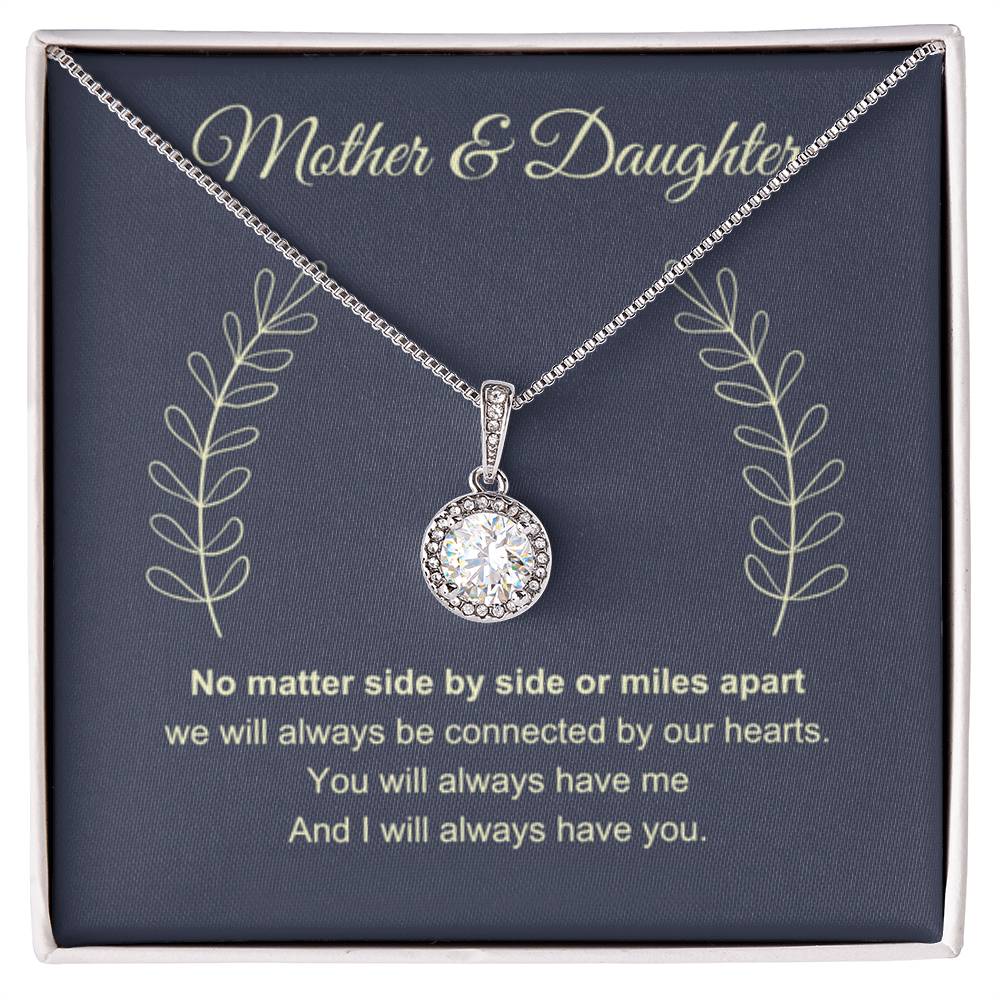 Mother & Daughter - Connected By Hearts - Eternal Hope Necklace - Personalize Memories
