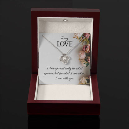 To My Love Gift - Love Knot Necklace - Perfect Gift for Soulmate - Personalize Memories