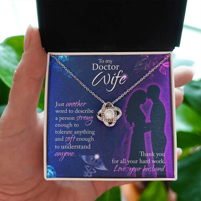 Best Doctor Wife Gift From Husband - Love Knot Necklace - Personalize Memories