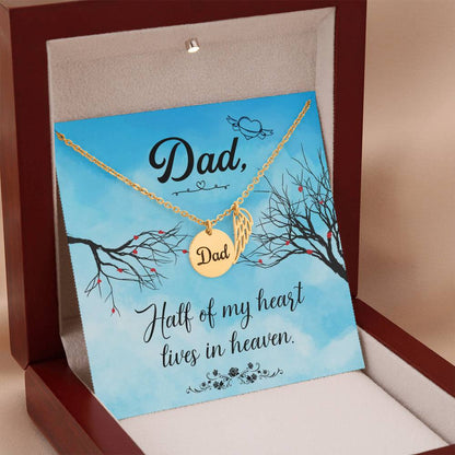 Dad Remembrance Necklace - Remembrance Necklace for Dad - Loss of Dad Gift