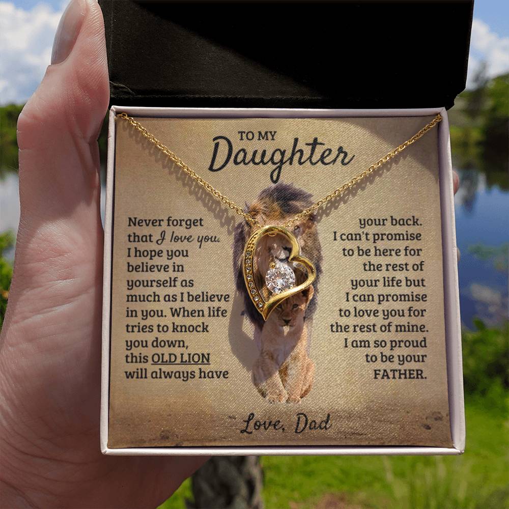 To My Daughter Necklace - I am so proud to be your father - Forever Love Necklace From Dad - Personalize Memories