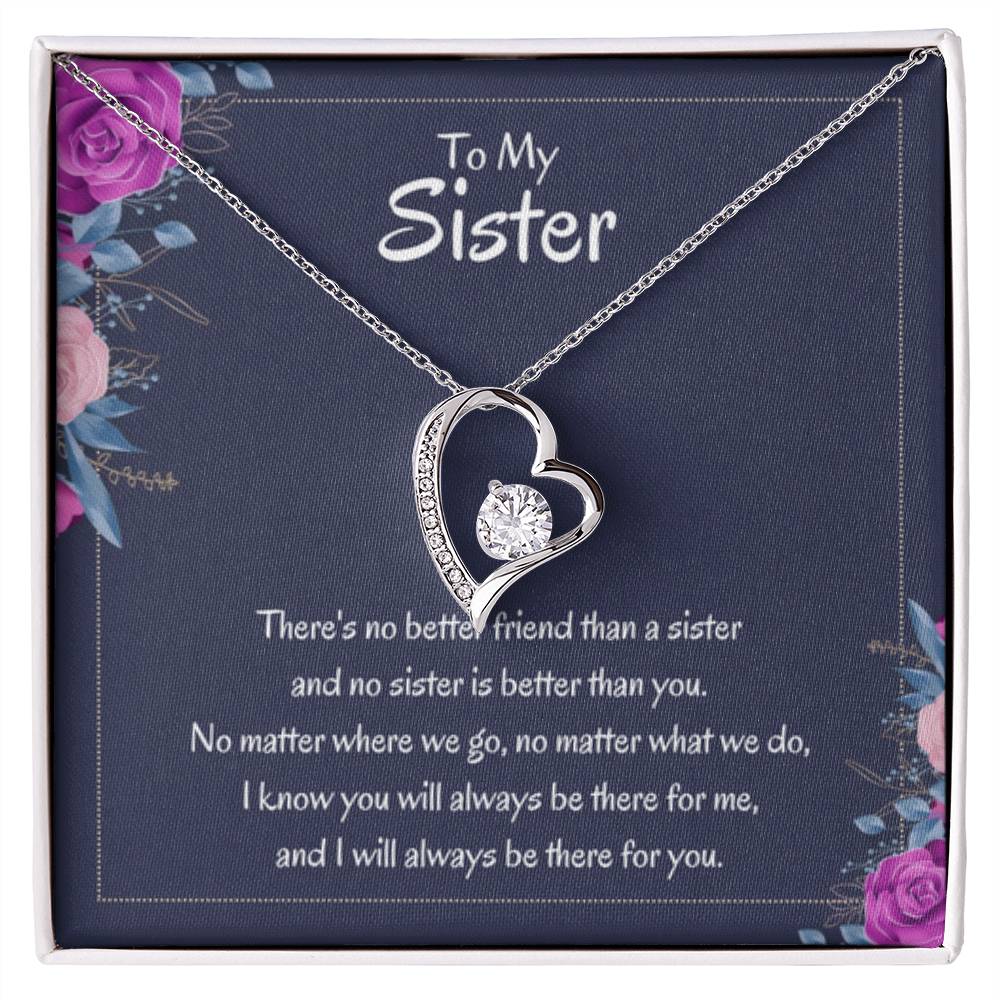 Heartfelt Sister Gift - There's no better friend than a sister - Forever Love Necklace - Personalize Memories
