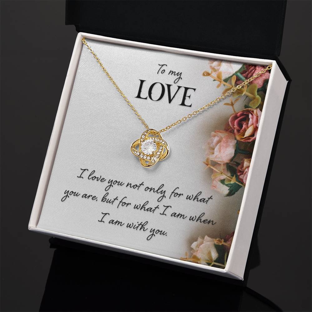 To My Love Gift - Love Knot Necklace - Perfect Gift for Soulmate - Personalize Memories