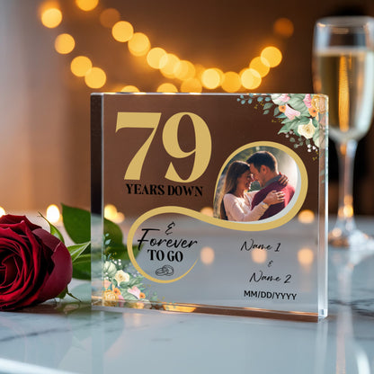 Personalized Acrylic Block, Custom Photo, Happy 79th Wedding Anniversary Gifts, Marriage Gifts, 79 Year Married Gift Wife Husband Present