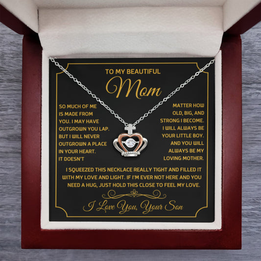 To My Beautiful Mom - So much of me is made from you - Crown Pendant Necklace - Personalize Memories