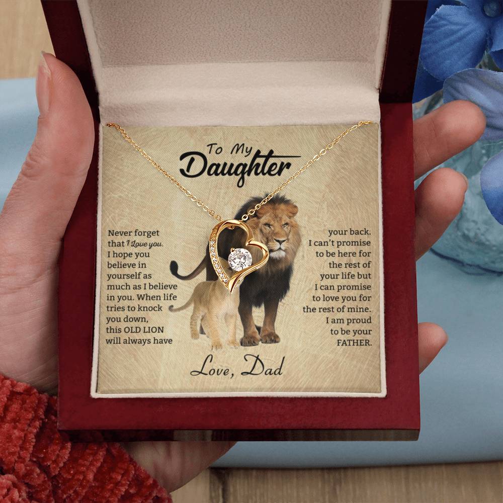 To My Daughter - Never forget that I love you - Daughter Gift from Dad - Forever Love Necklace - Personalize Memories