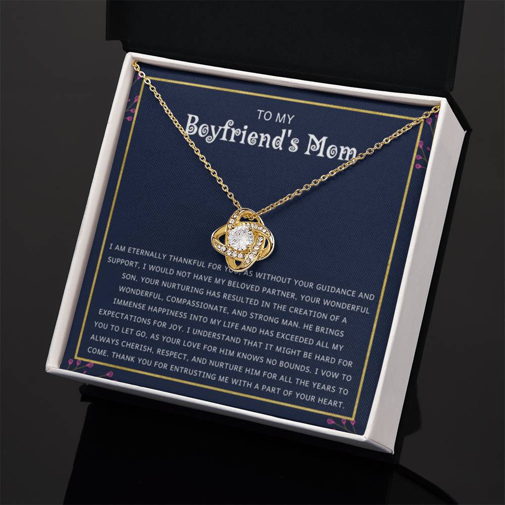 To My Boyfriend's Mom Gift - Your Wonderful Son - Love Knot Necklace - Personalize Memories