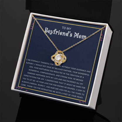 To My Boyfriend's Mom Gift - Your Wonderful Son - Love Knot Necklace - Personalize Memories