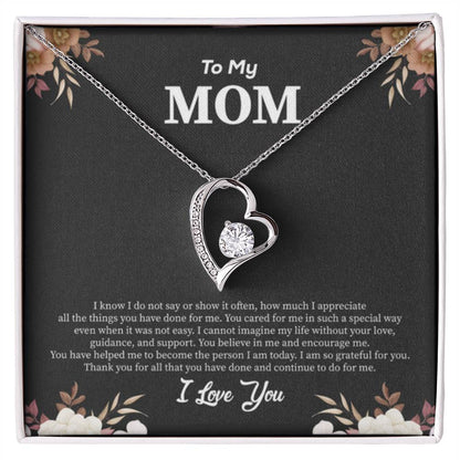 To My Mom - I Am So Grateful For You - Forever Love Necklace - Best Gift for Mom - Personalize Memories