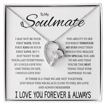 To My Soulmate Necklace - Unique Soulmate Gift for Her for Birthdays & Surprise Moments - Forever Love Necklace - Personalize Memories