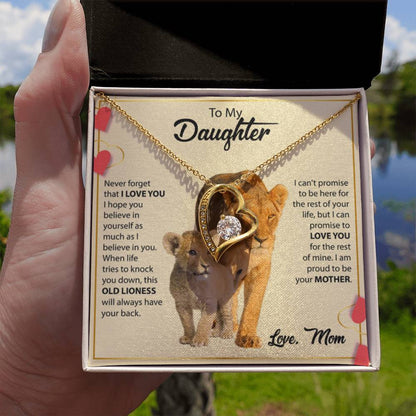 To My Daughter - I am so proud to be your mother - Forever Love Necklace - Personalize Memories