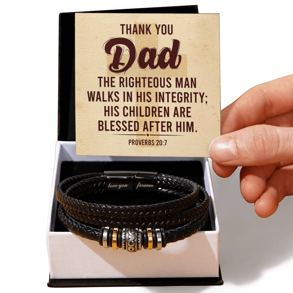Thank You Gift for Dad - Love You Forever Bracelet - Personalize Memories