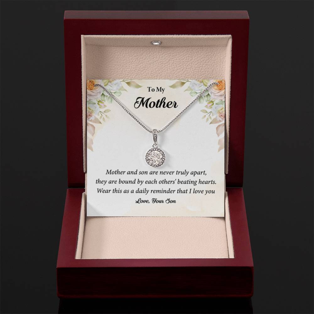Mother and Son are Never Truly Apart- Eternal Hope Necklace - Sentimental Gift for Mom from Son