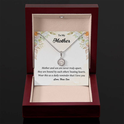 Mother and Son are Never Truly Apart- Eternal Hope Necklace - Sentimental Gift for Mom from Son