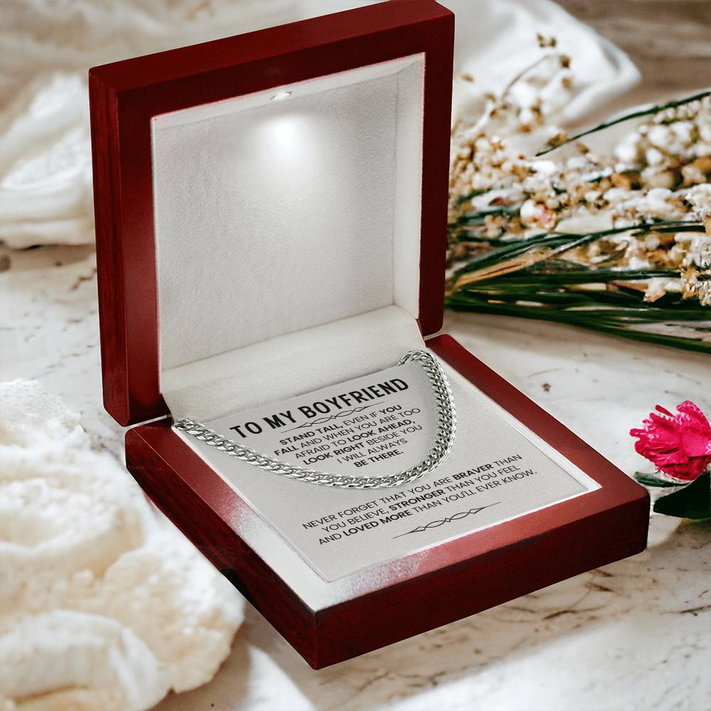 Romantic Boyfriend Gift from Girlfriend - Cuban Link Chain - Personalize Memories