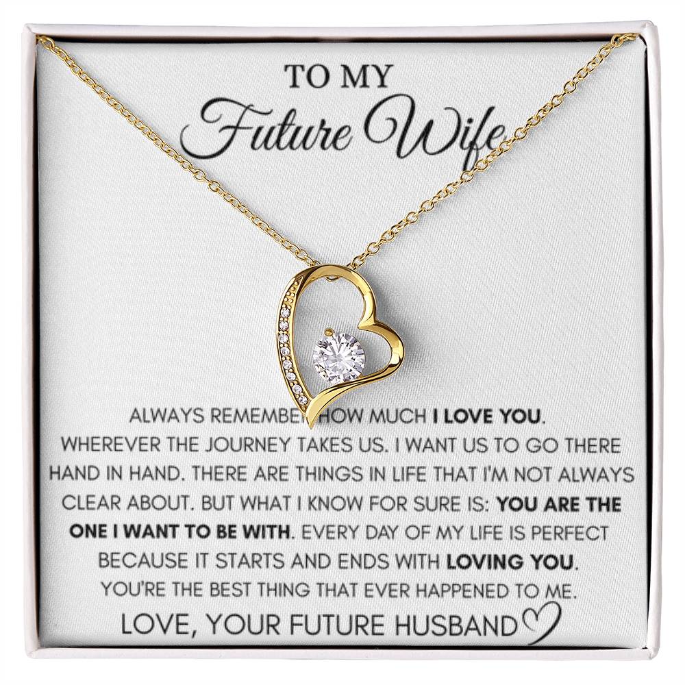 Future Wife Gift - Beautiful Necklace for Girlfriend for Birthday, Christmas & Romantic Moments - Forever Love Necklace - Personalize Memories
