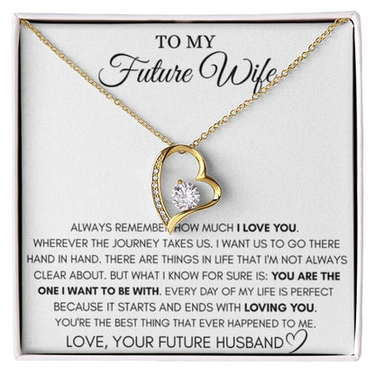 Future Wife Gift - Beautiful Necklace for Girlfriend for Birthday, Christmas & Romantic Moments - Forever Love Necklace - Personalize Memories
