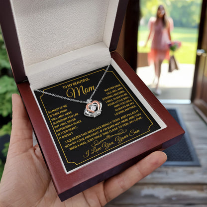 To My Beautiful Mom - So much of me is made from you - Crown Pendant Necklace - Personalize Memories