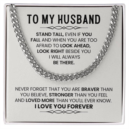 Cuban Link Chain for Husband from Wife – Anniversary, Birthday & Valentine’s Day Gift - Personalize Memories