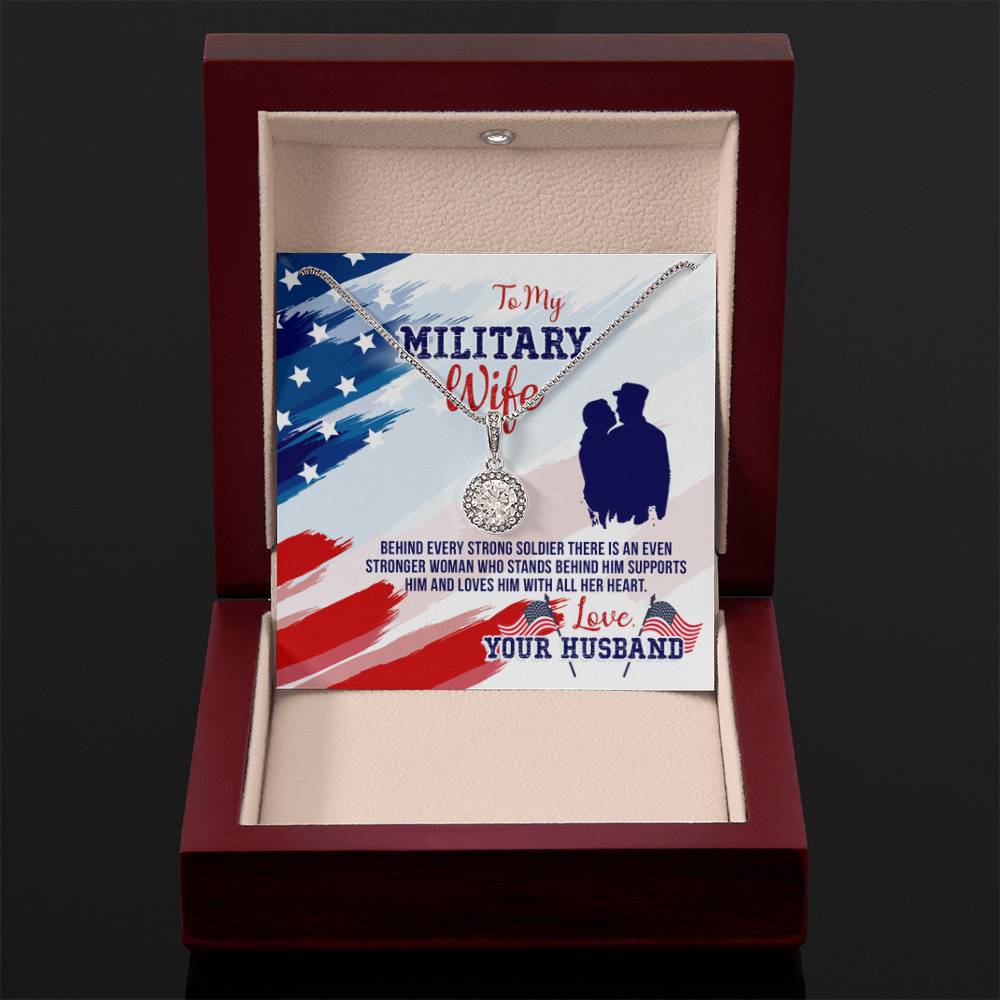 To My Military Wife from Husband - Eternal Hope Necklace - Personalize Memories