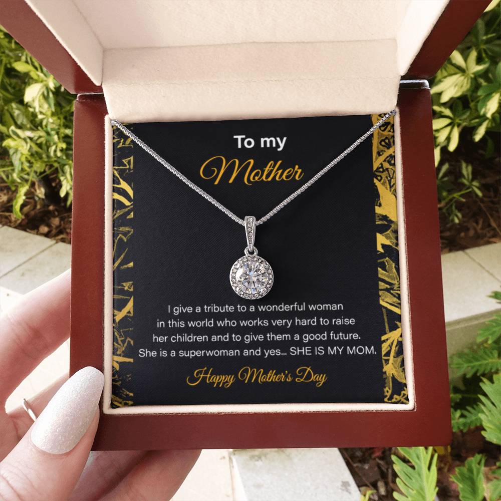 To My Mom - You're a Superwoman - Eternal Hope Necklace - Gifts For Mom From Daughter/Son - Personalize Memories