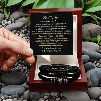 Son Jewelry Gift from Mom – Graduation, Birthday – Love You Forever Bracelet - Personalize Memories