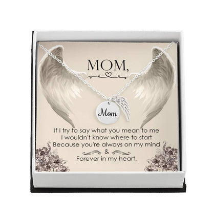 Personalized Memorial Necklace - Loss of Mother Gift - In Loving Memory Gift