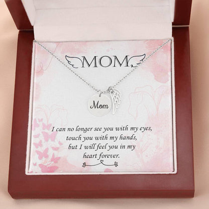 Personalized Memorial Necklace - Remembrance Necklace for Mom - In Loving Memory Gift