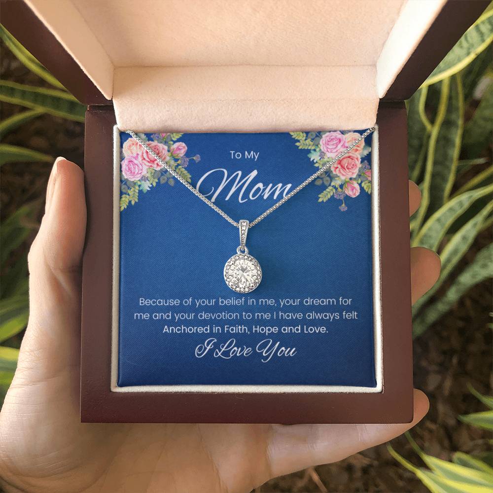 To My Mom - Eternal Hope Necklace - Mom Gift from Son/Daughter - Personalize Memories