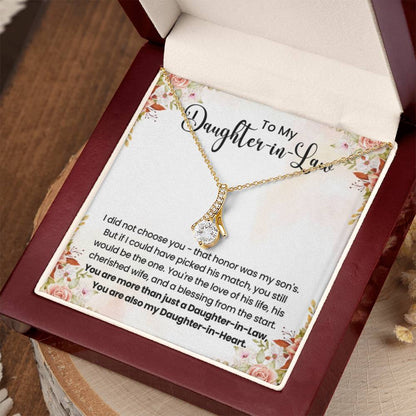 To My Beautiful Daughter In Law - Alluring Beauty Necklace - Gift for Bonus Daughter - Personalize Memories