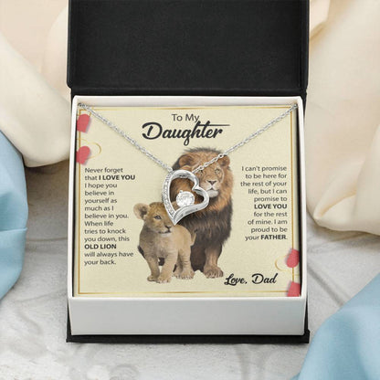 To My Daughter Necklace - I am so proud to be your father - Daughter Gift from Dad - Forever Love Necklace - Personalize Memories