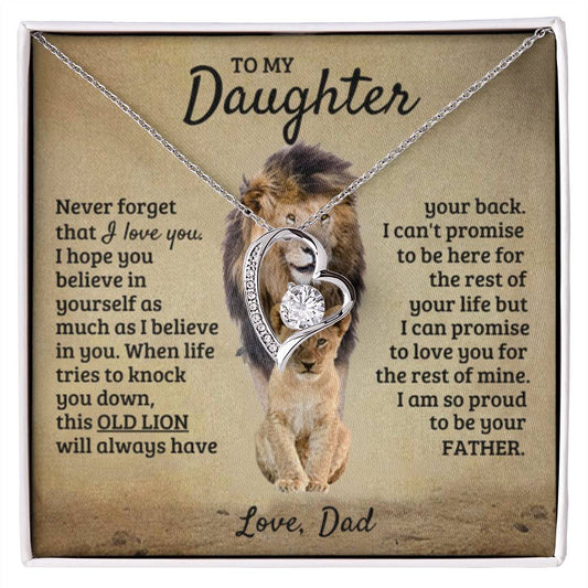 To My Daughter Necklace - I am so proud to be your father - Forever Love Necklace From Dad - Personalize Memories
