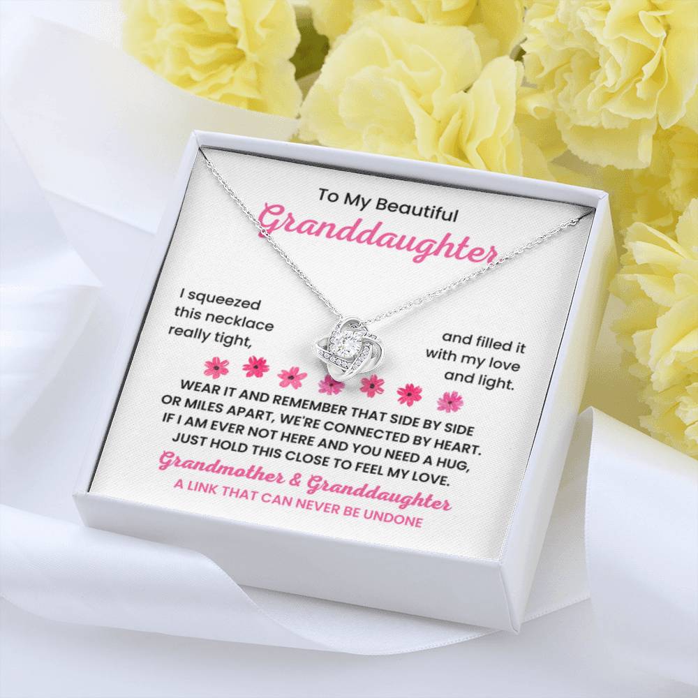 To My Granddaughter Necklace – Grandma’s Birthday Graduation Gift for Granddaughter – Love Knot Necklace - Personalize Memories