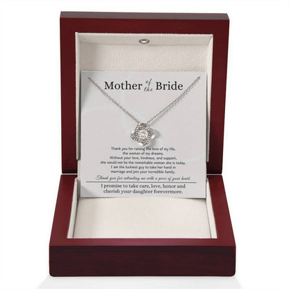 Mother of the Bride Gift from Son In Law - Love Knot Necklace - Personalize Memories