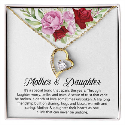 Mother & Daughter Gift - It's a Special Bond That Spans The Years - Forever Love Necklace - Personalize Memories