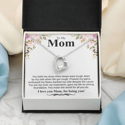 Gift for Mom - I Love You Mom - Forever Love Necklace - Personalize Memories